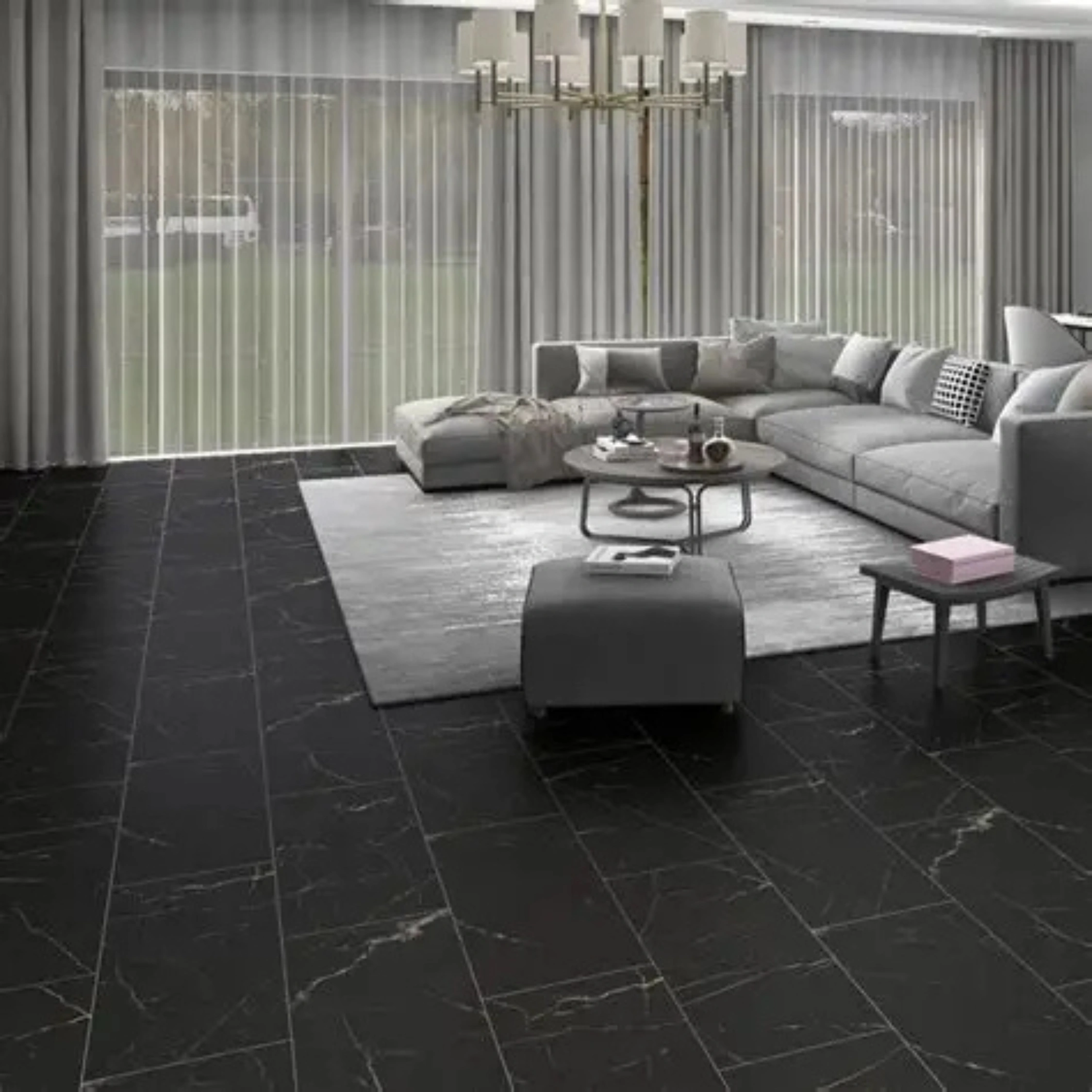 Black Marine Marble